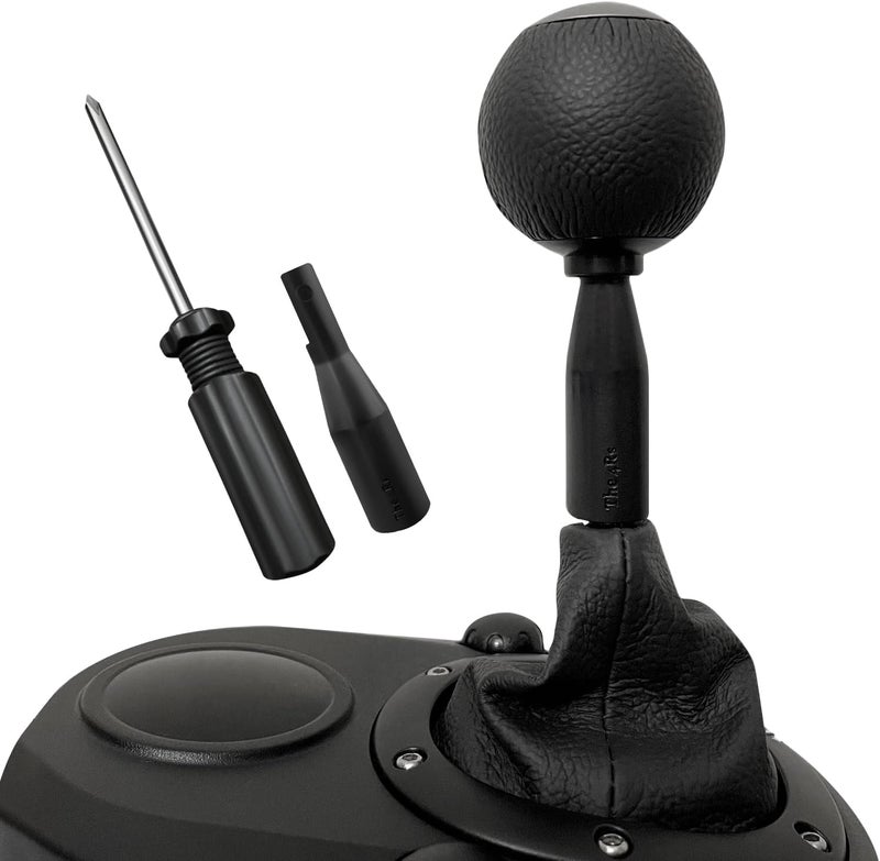 The 4Rs محول مقبض نقل الحركة لجهاز لوجيتك G29 G920 G923 G27 G25، تمديد ذراع النقل، ملحقات ألعاب سباق المحاكاة [4.5 سم (1.77)] - Image 1